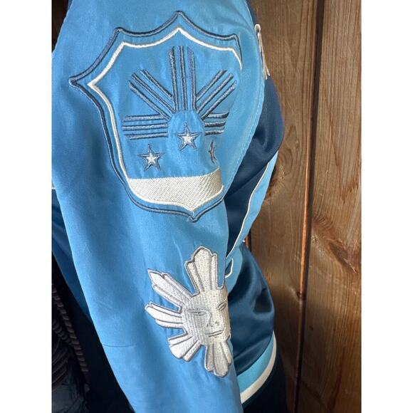 Women’s My Philippines Varsity Jacket – Blue Colorblock – Size Small - Picture 3 of 7